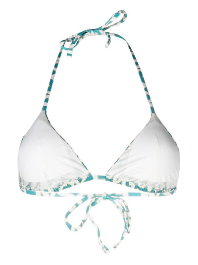 VERSACE logo-print bikini top outlook