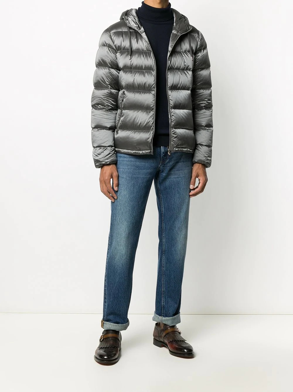 hooded down jacket - 2