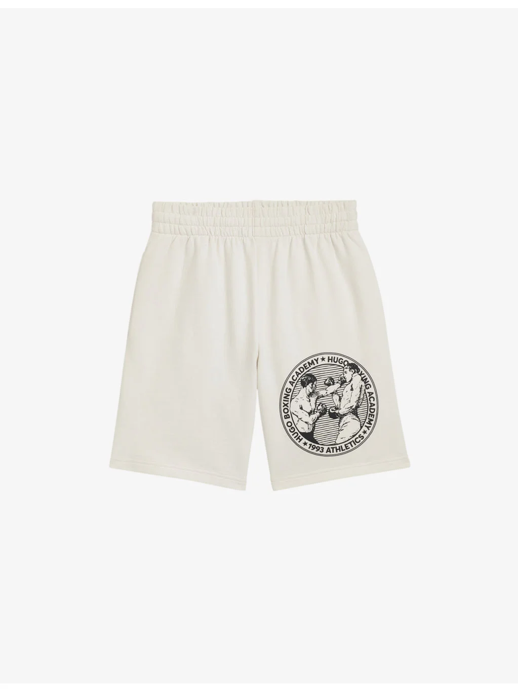 Graphic-Print Elasticated-Waist Cotton Shorts - 1