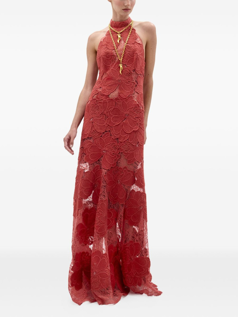 SILVIA TCHERASSI Mab floral lace maxi dress outlook