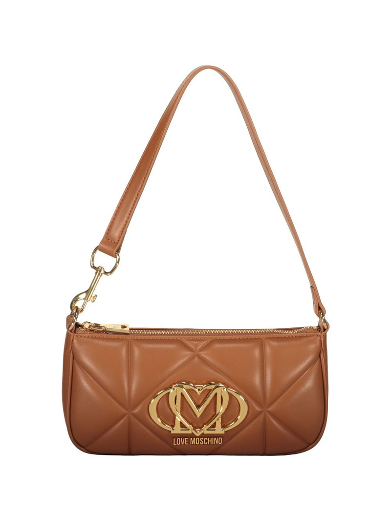 metallic logo shoulder bag 1