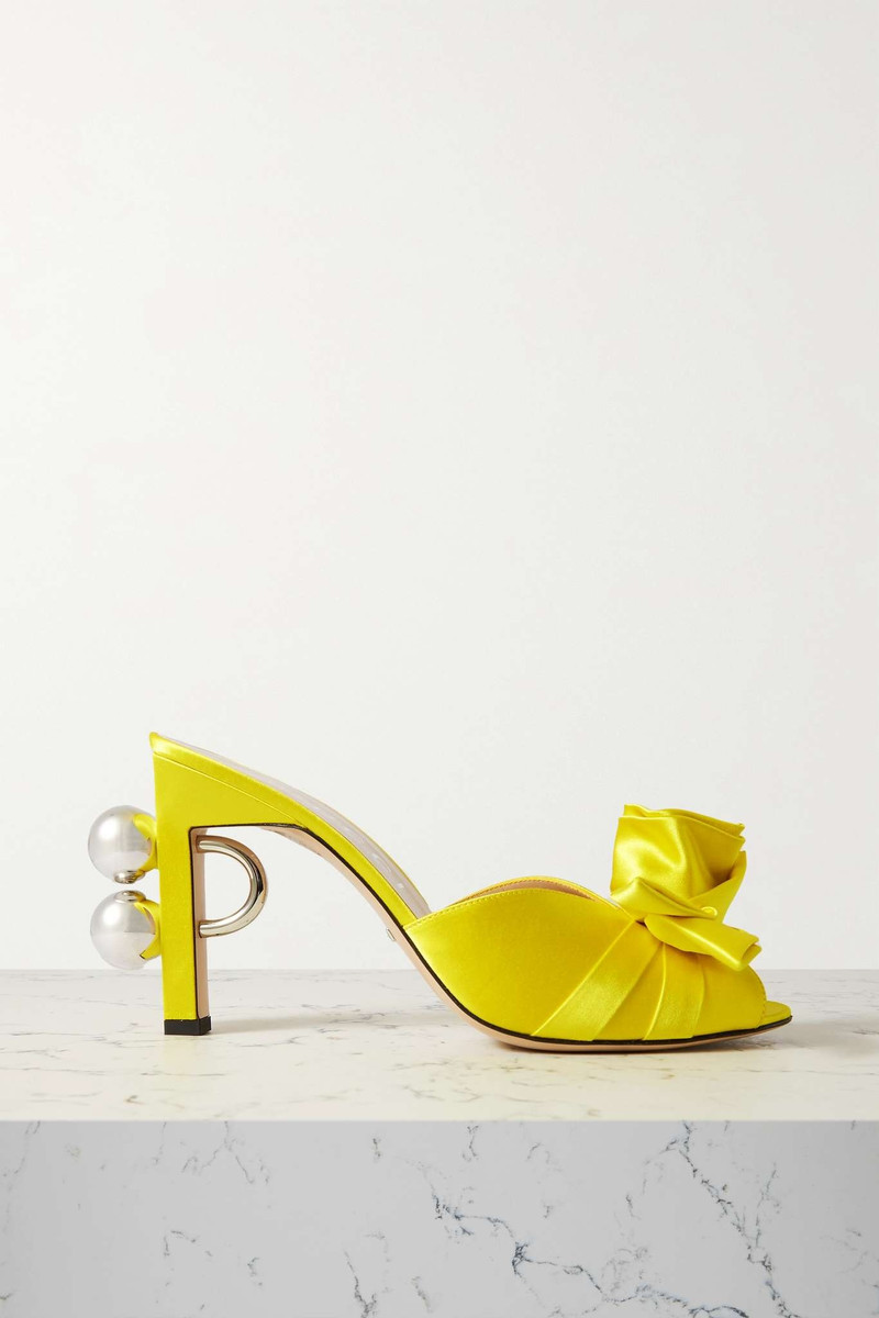 Shawana embellished satin mules - 1