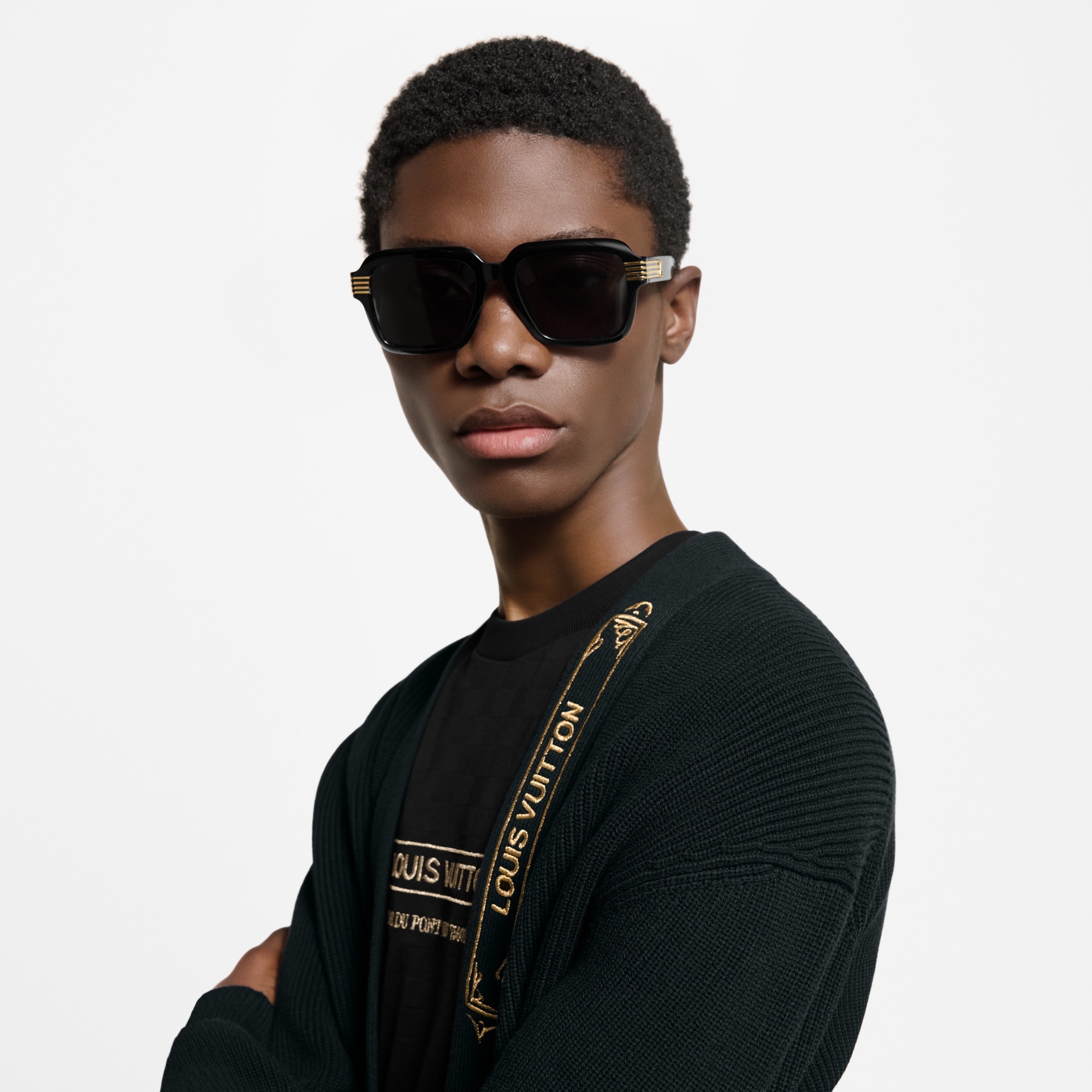 LV Slide Large Square Round Sunglasses - 4
