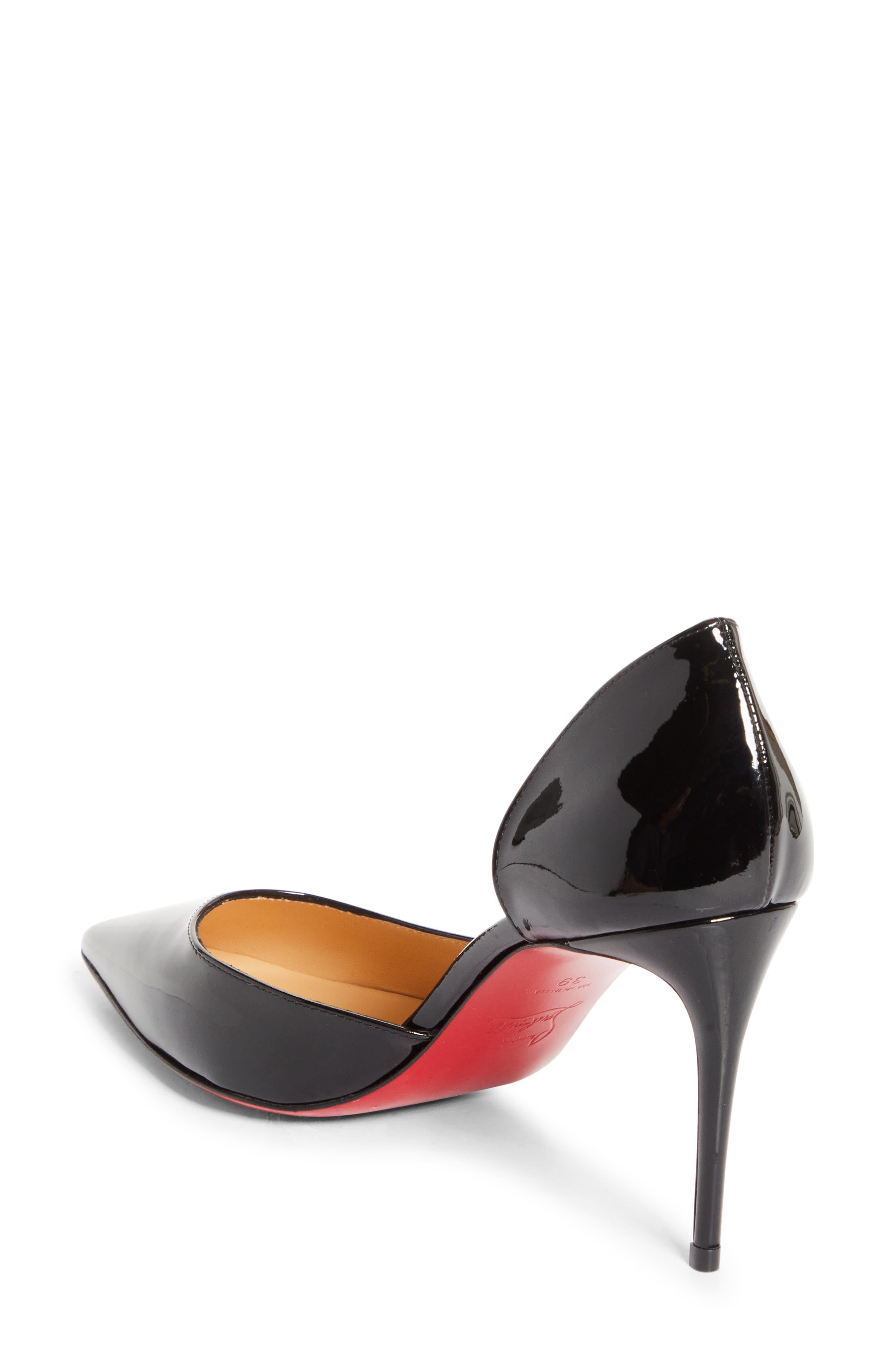 Christian Louboutin Iriza Pointed Toe Half d'Orsay Pump in Black at Nordstrom - 2