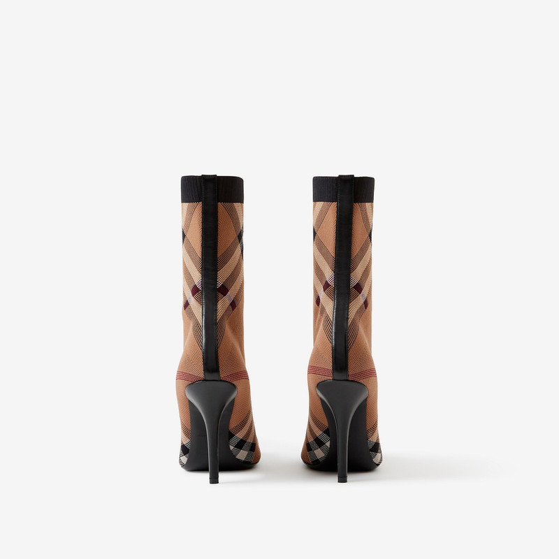 Knitted Check Sock Boots 3