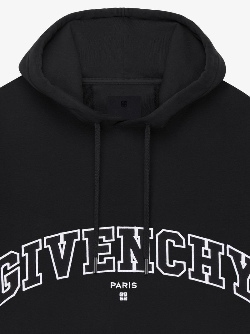 GIVENCHY COLLEGE SLIM FIT HOODIE IN FLEECE 5