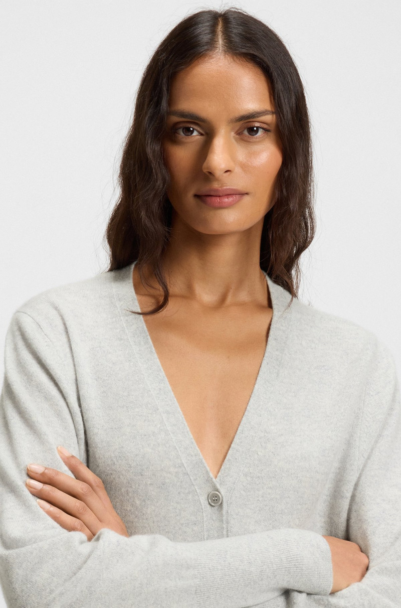 RIBBED-TRIM CARDIGAN IN CASHMERE 5