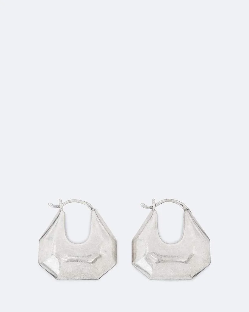 MEERA CHUNKY FACETED EARRINGS - 1