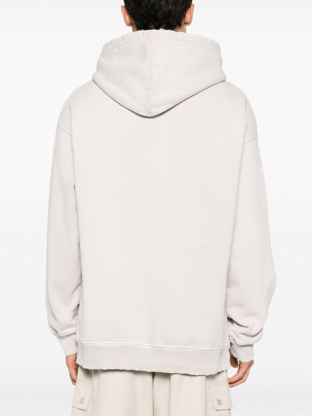 tonal logo-print cotton hoodie - 4