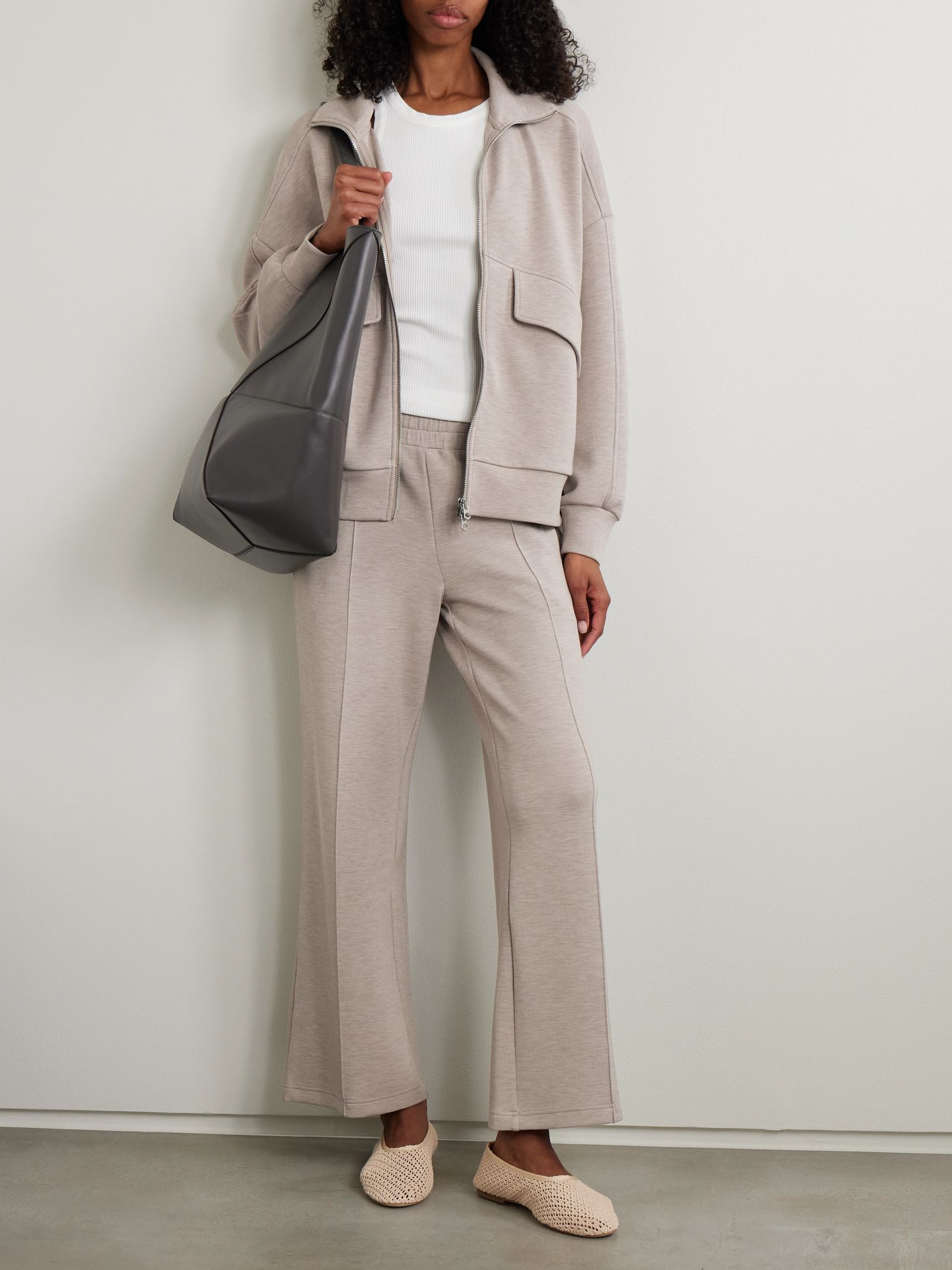 DoubleSoft® wide-leg pants Taupe - 2