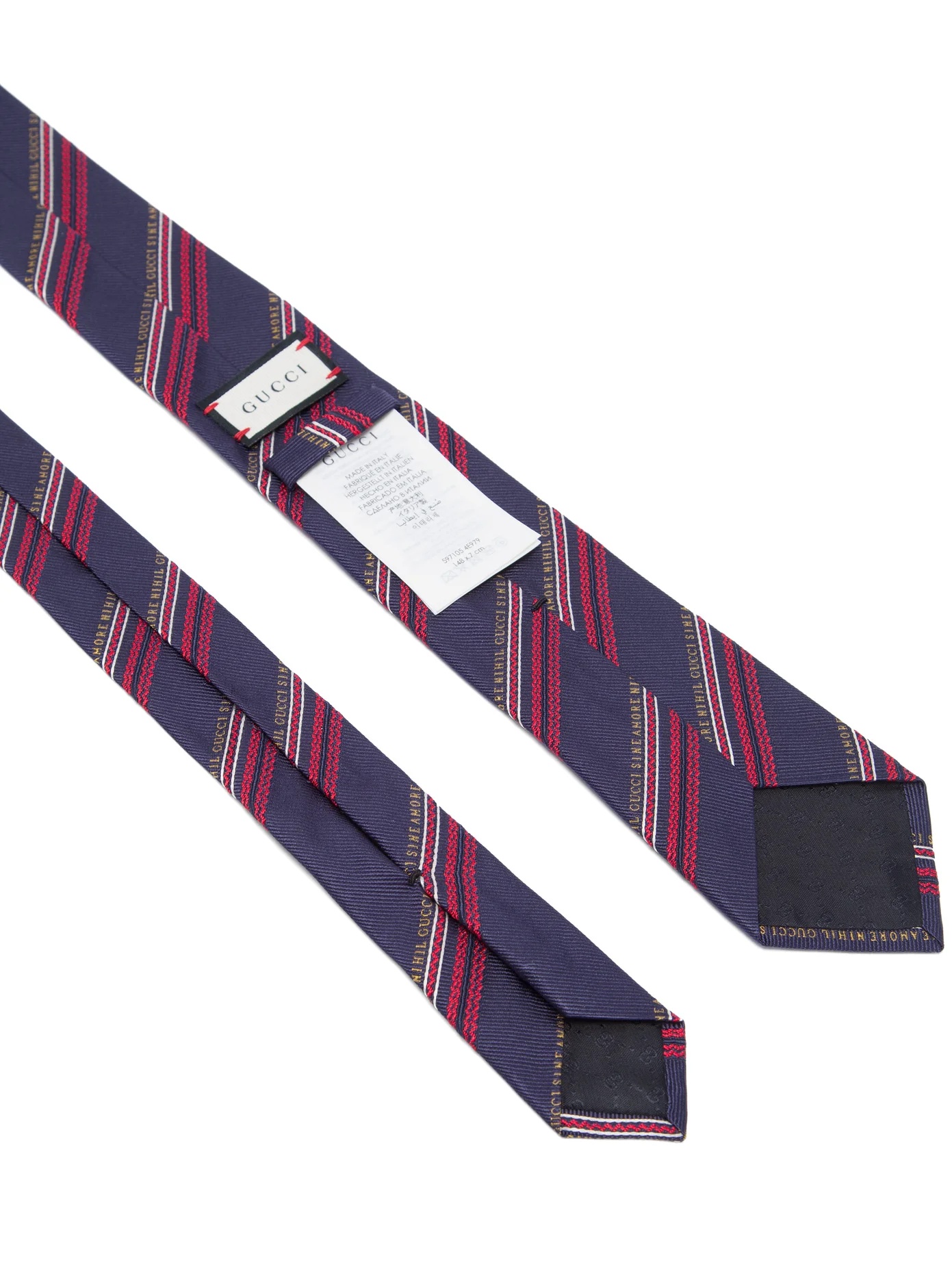 Stripe-jacquard silk-blend twill tie - 4