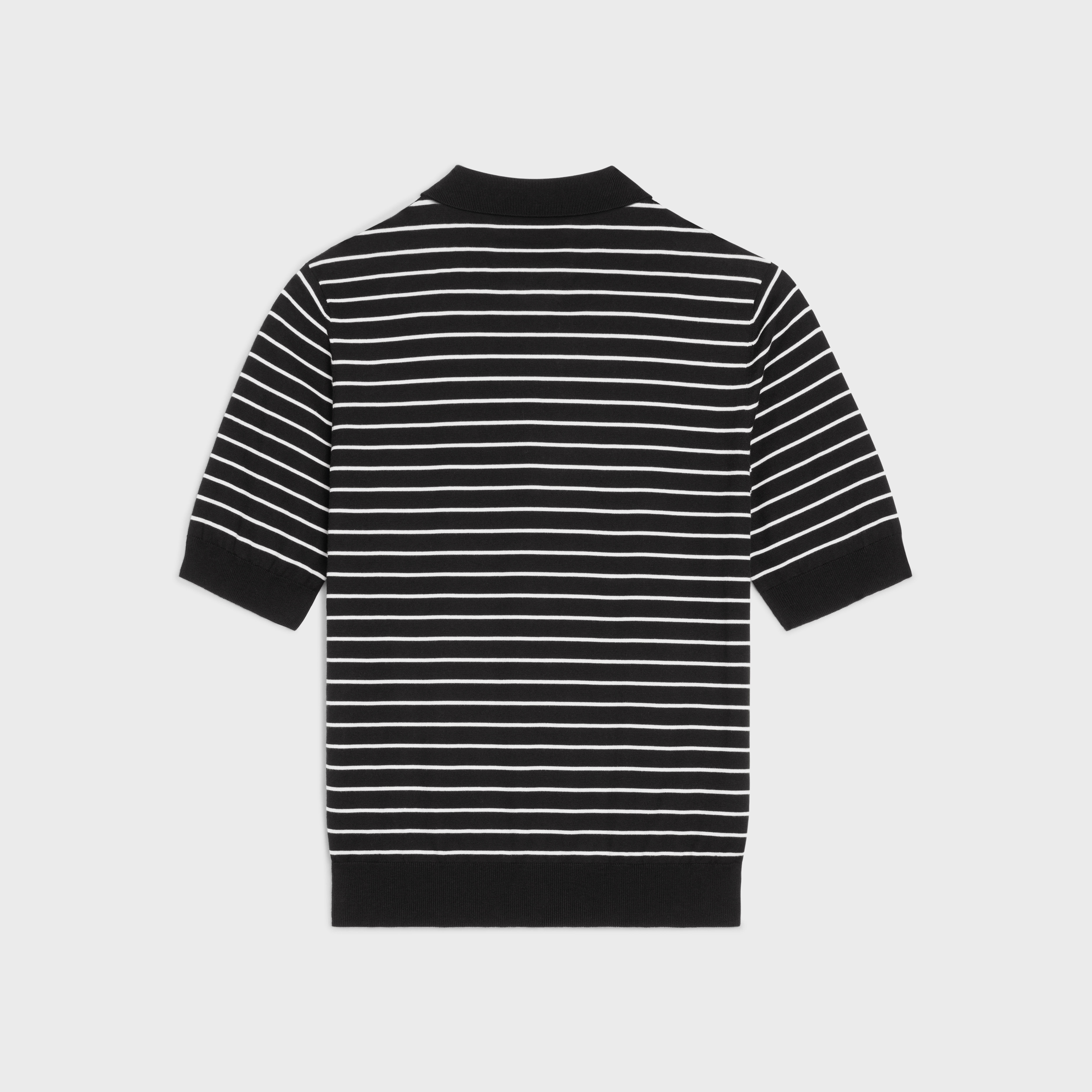 CELINE triomphe polo in striped fine cotton | REVERSIBLE