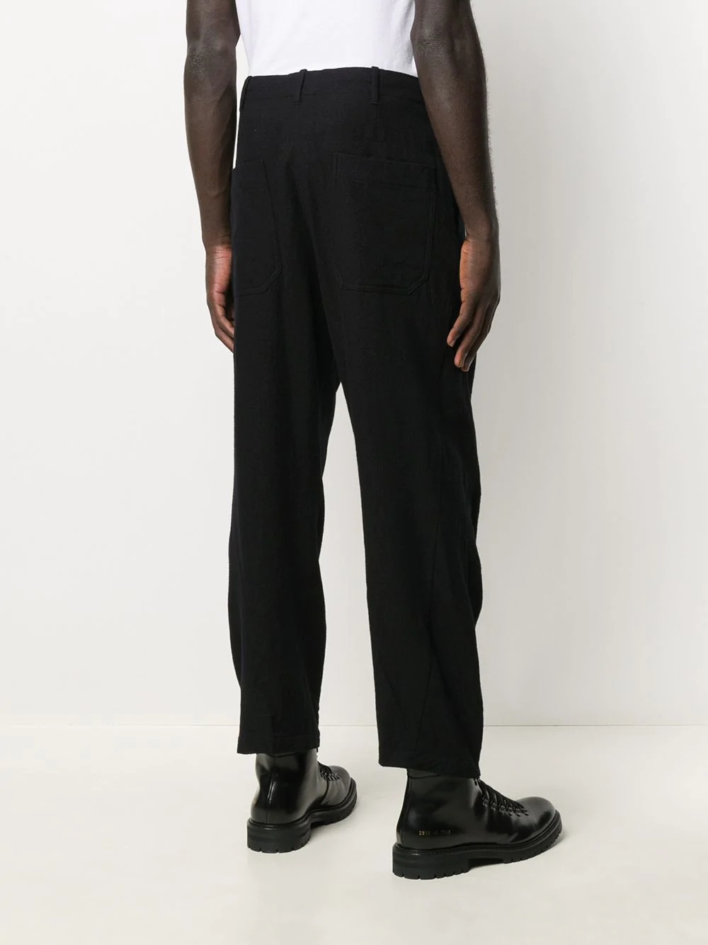 high-rise drop-crotch trousers - 4