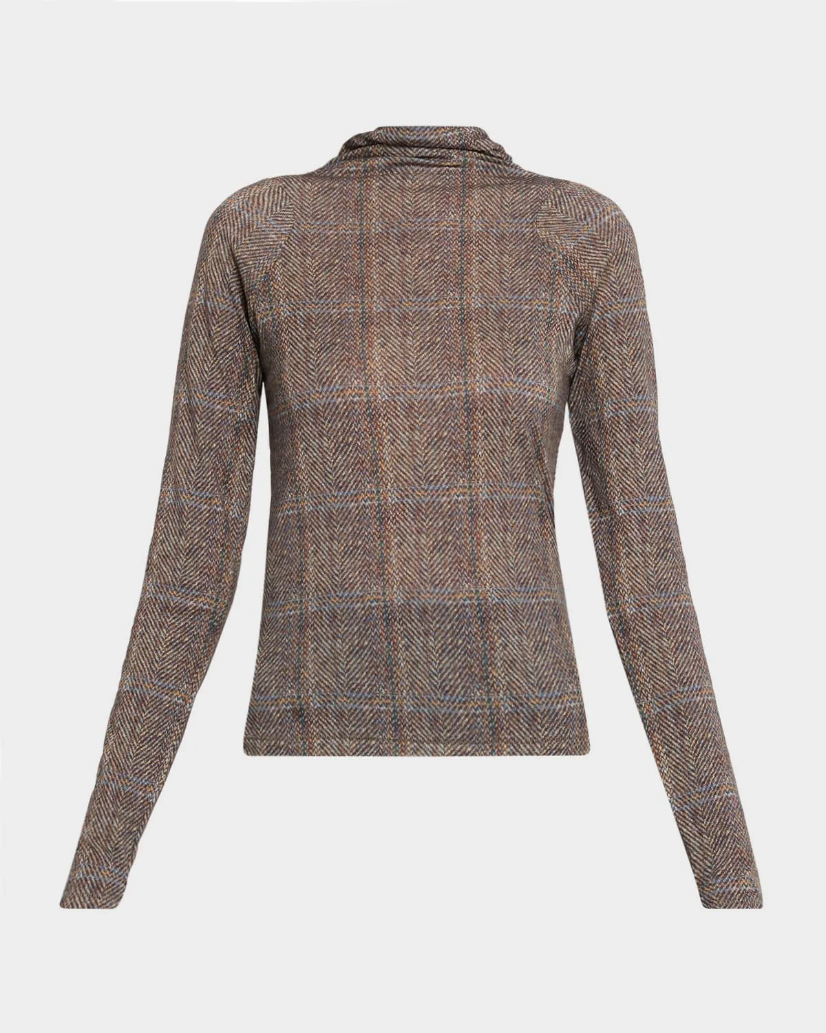 Shaw Plaid Turtleneck Top - 1