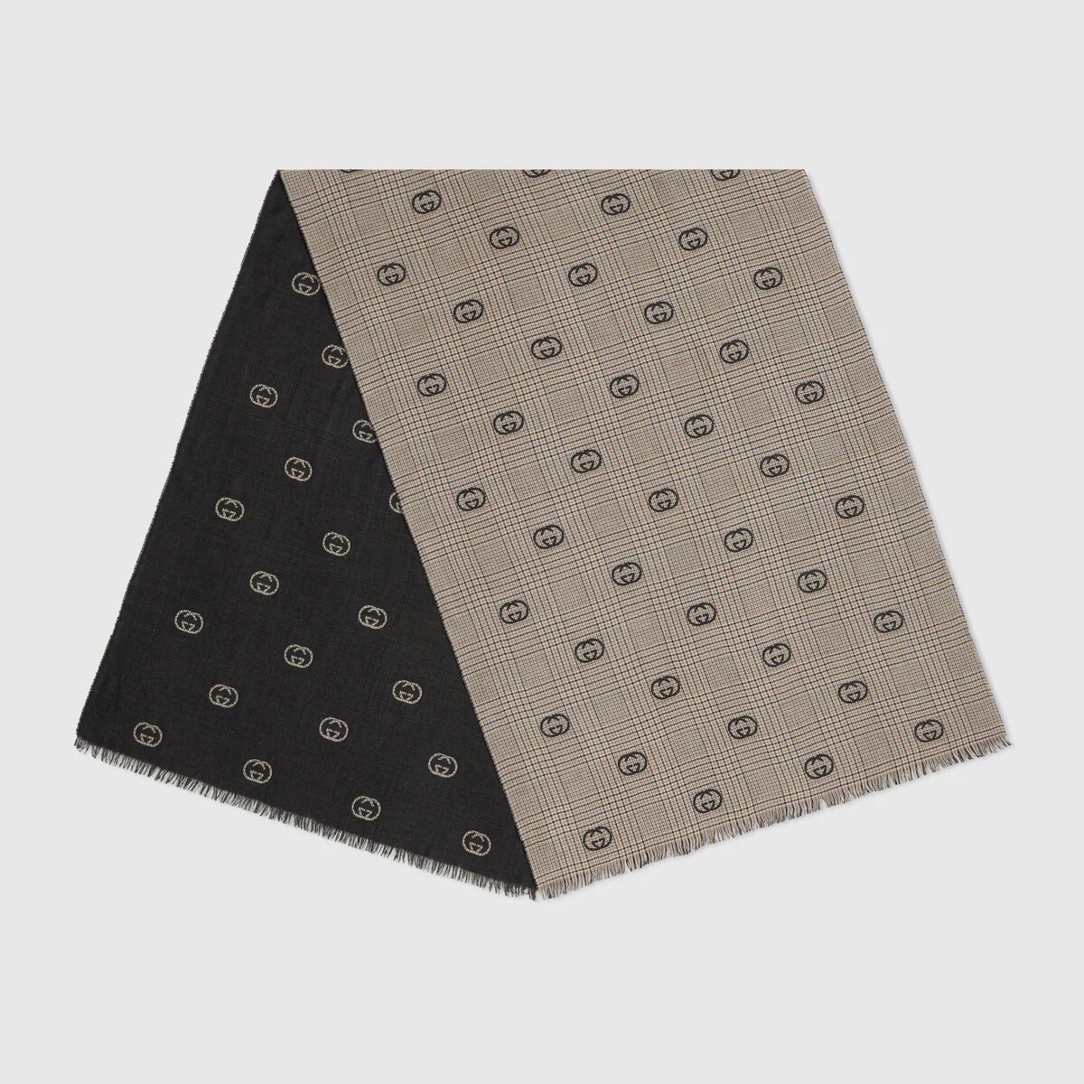 Interlocking G wool stole 2