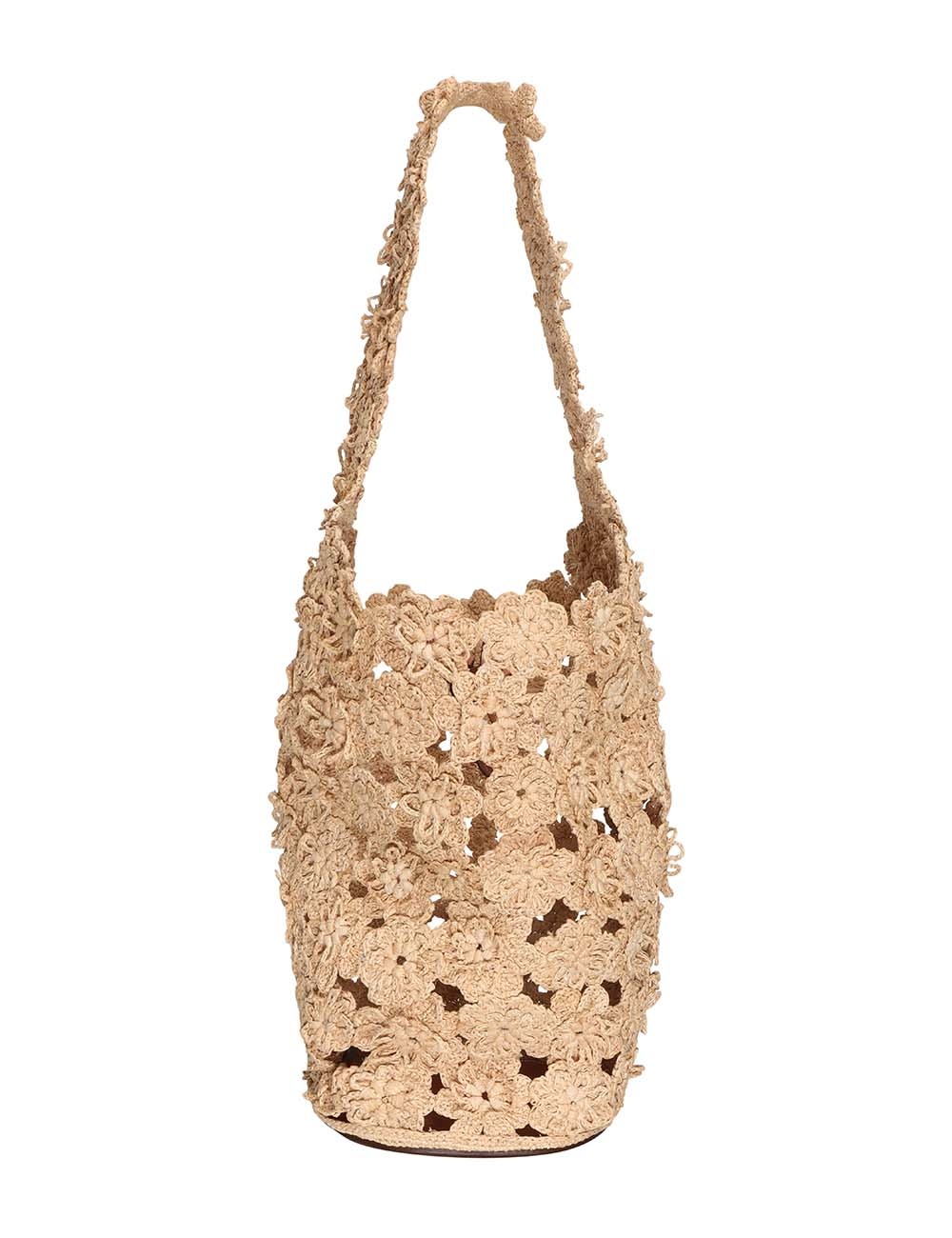 FLORAL CROCHET TOTE - 3