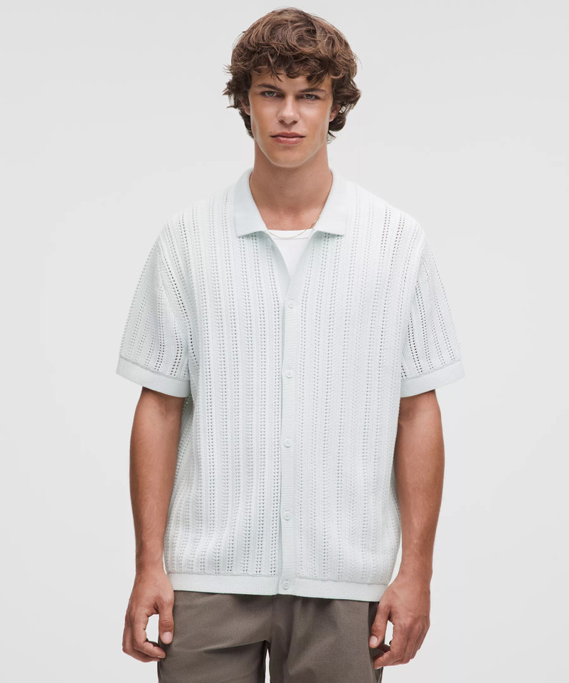 lululemon Cotton-Blend Open-Knit Button Up outlook