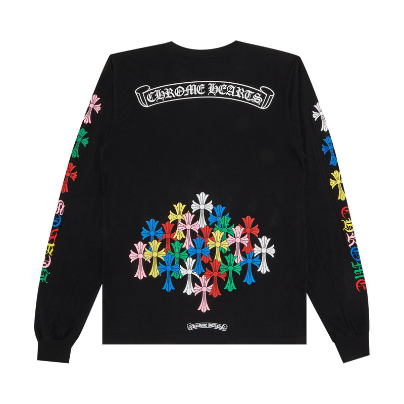 Chrome Hearts Chrome Hearts Cross Long-Sleeve T-Shirt 'Black/Multicolor' outlook