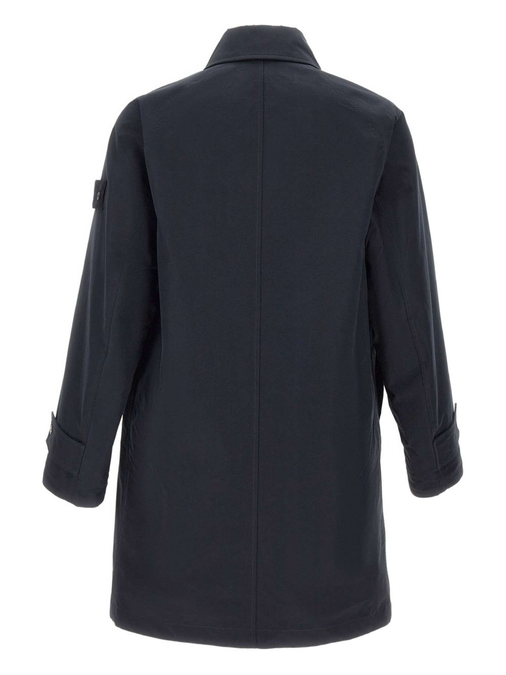 shirt-collar organic-cotton coat - 2