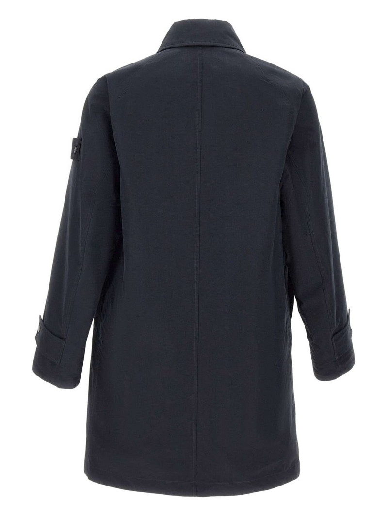 Stone Island shirt-collar organic-cotton coat outlook