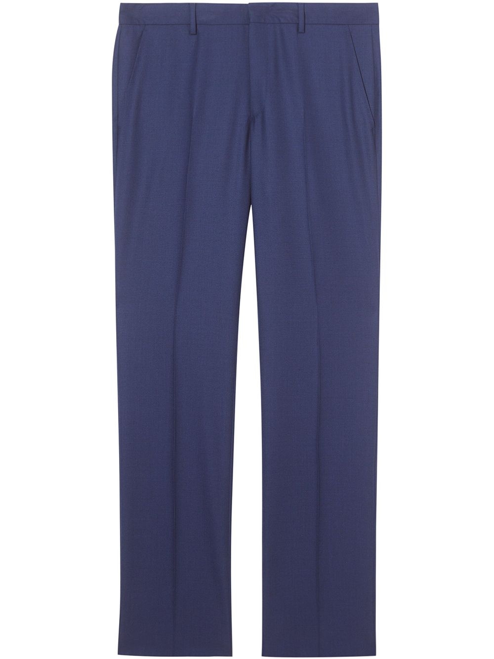 straight-leg birdseye tailored trousers - 1