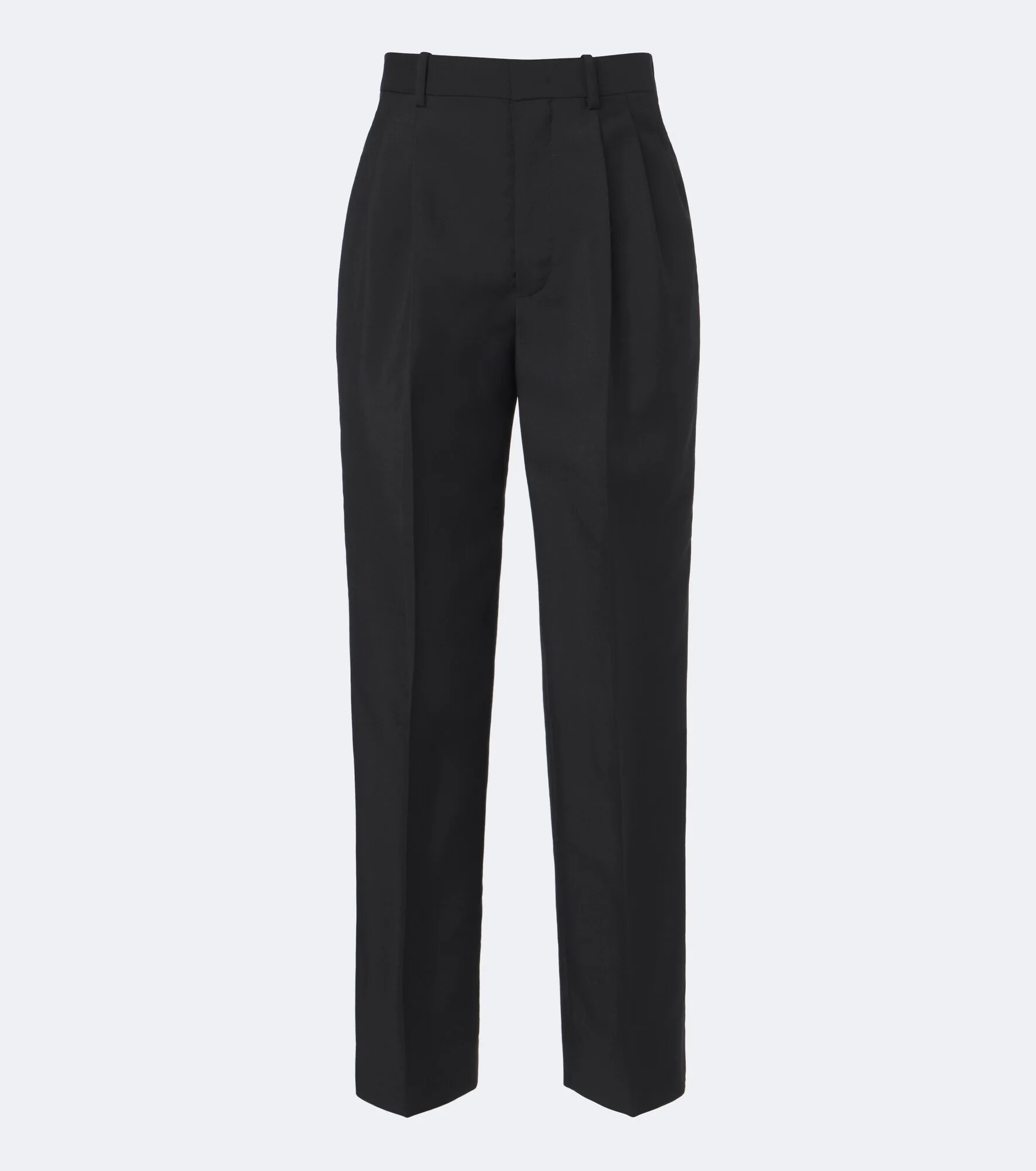 Pleated wool and mohair straight pants - 1