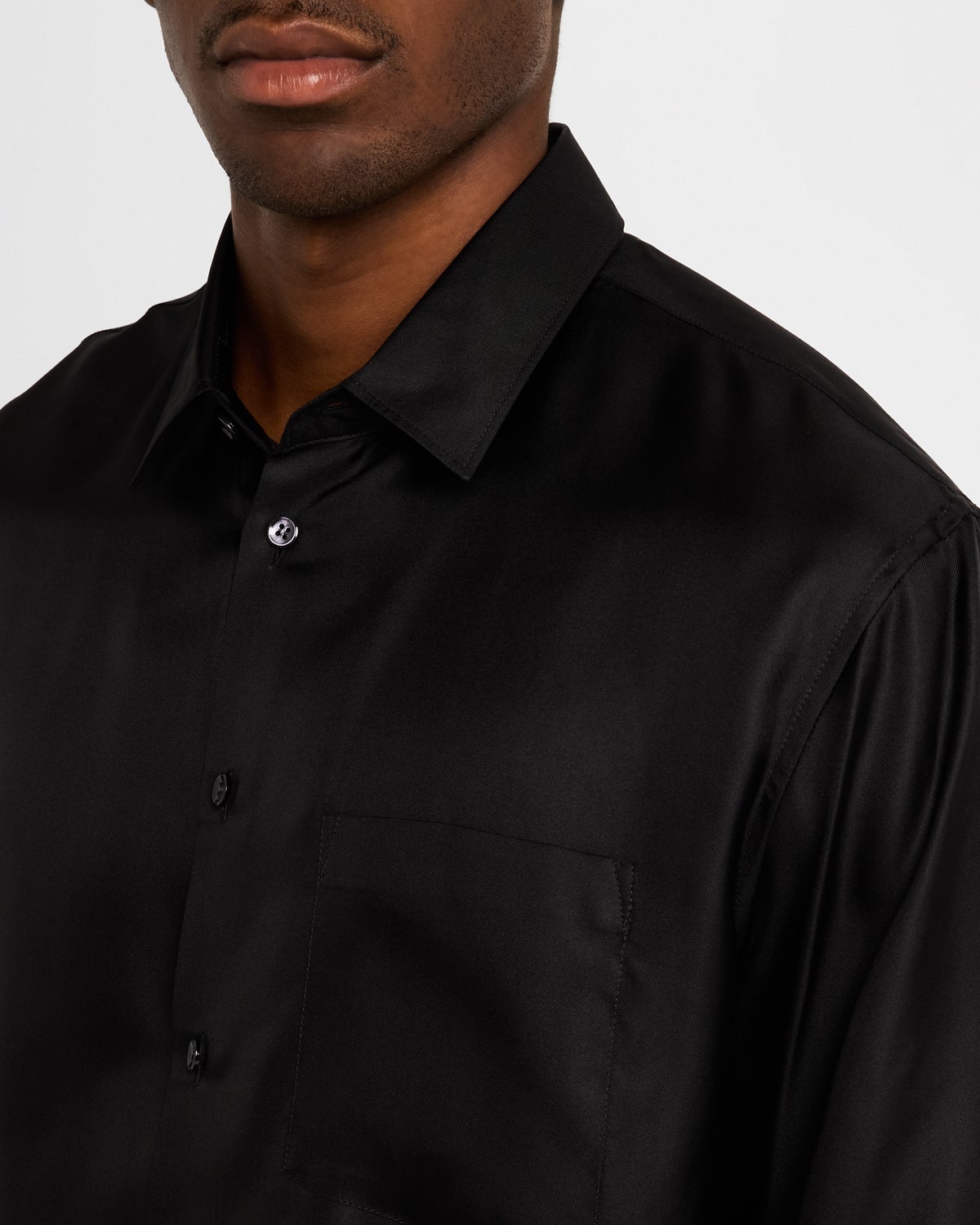 Men's Silk Twill Dress Shirt - 5