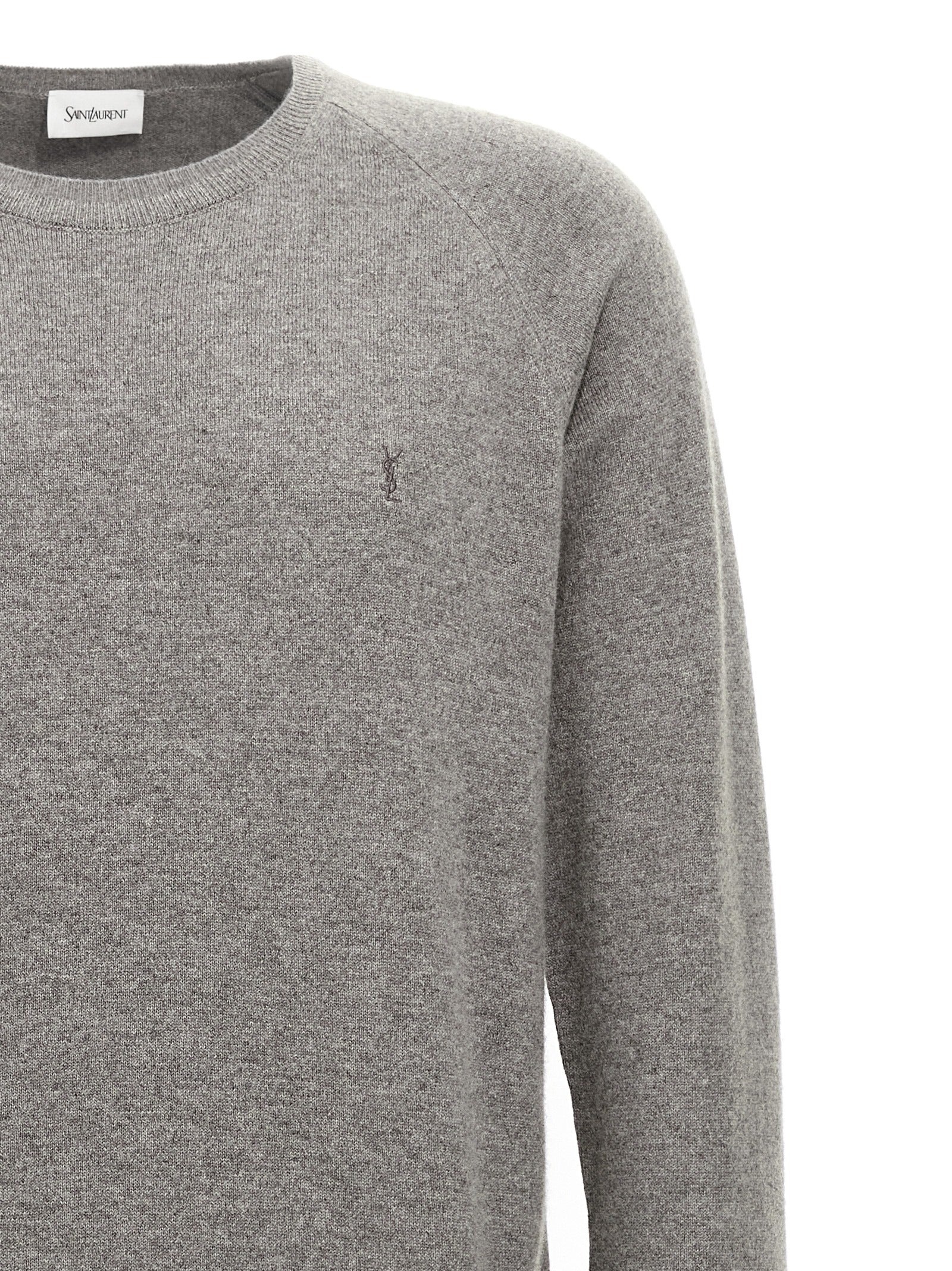 Saint Laurent Men Logo Embroidery Sweater - 3