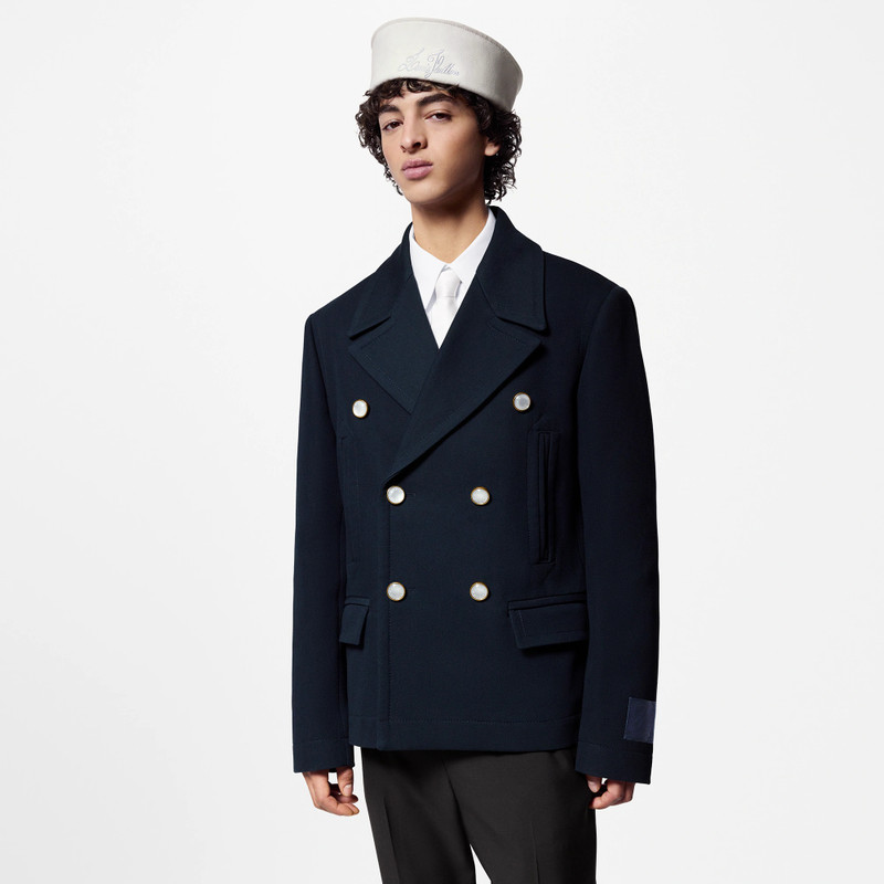 Cotton-Blend Pea Coat 2
