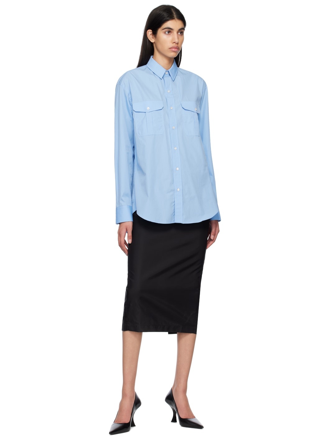 Blue Oversize Shirt - 4