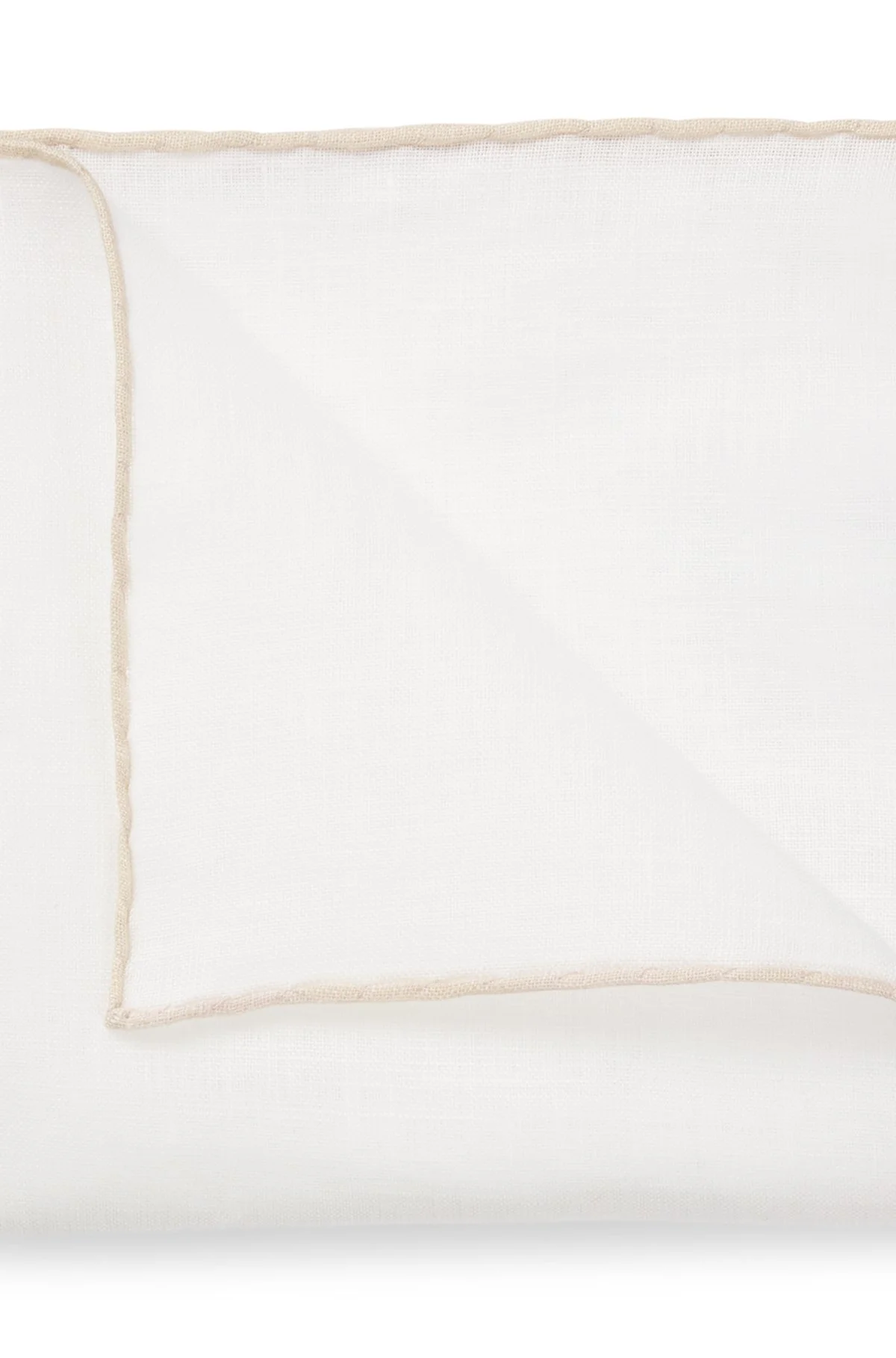 BOSS ONE LINEN POCKET SQUARE WITH CONTRAST BORDER - 1