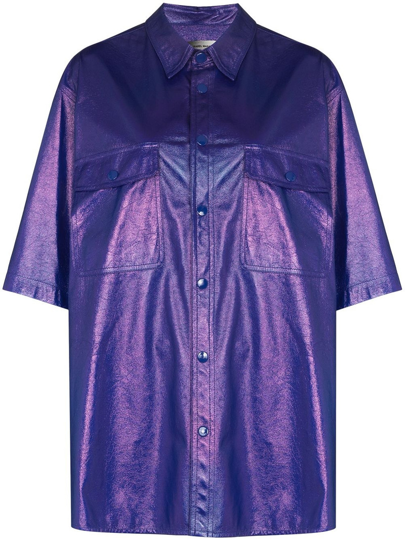 Gilin faux-leather shirt 1