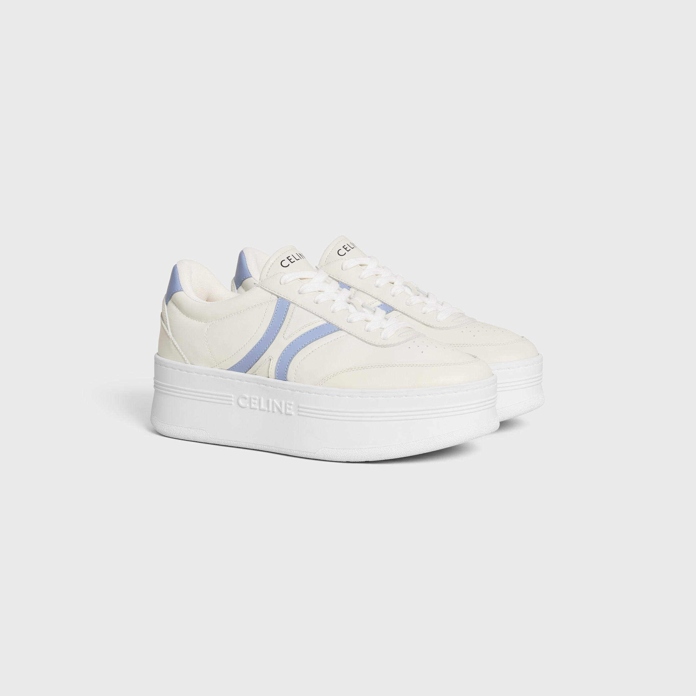 CELINE - BLOCK SNEAKERS WITH BACK TRIOMPHE AND WEDGE OUTSOLE IN CALFSKIN - 2