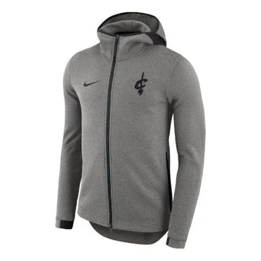 Nike 건조한 전시 시간 NBA Cleveland Cavaliers는 재킷 회색 911108-021를 두배로 했습니다 - 1
