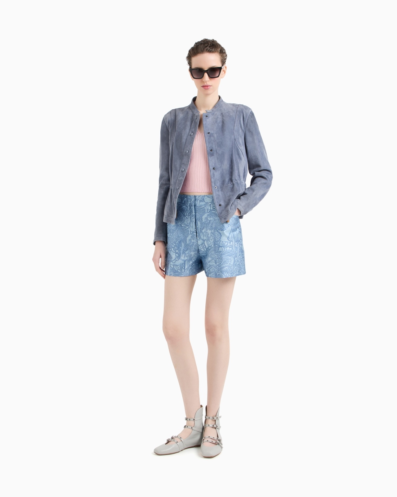 JACQUARD SHORTS WITH AN EXOTIC MOTIF - 2
