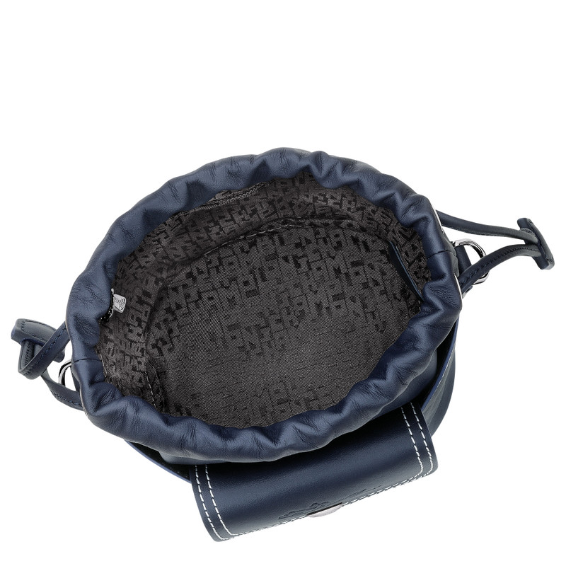 Le Pliage Xtra XS Bucket bag Navy - Leather 5