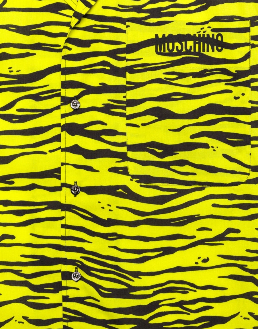 TIGER PRINT POPLIN SHIRT - 4