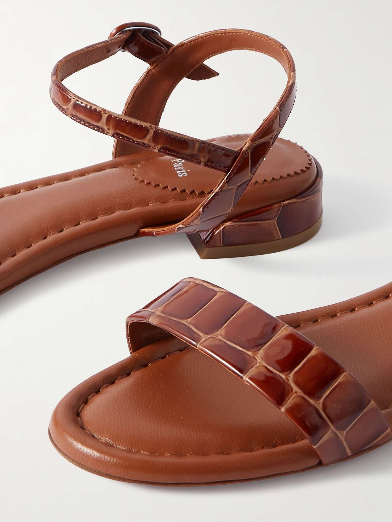 Sweet Jane croc-effect patent-leather sandals - 4
