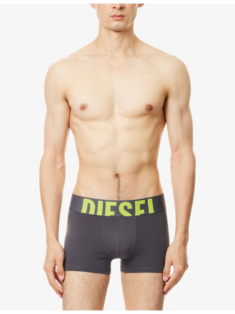 Diesel Logo-Waistband Pack of Three Cotton-Jersey Trunks outlook