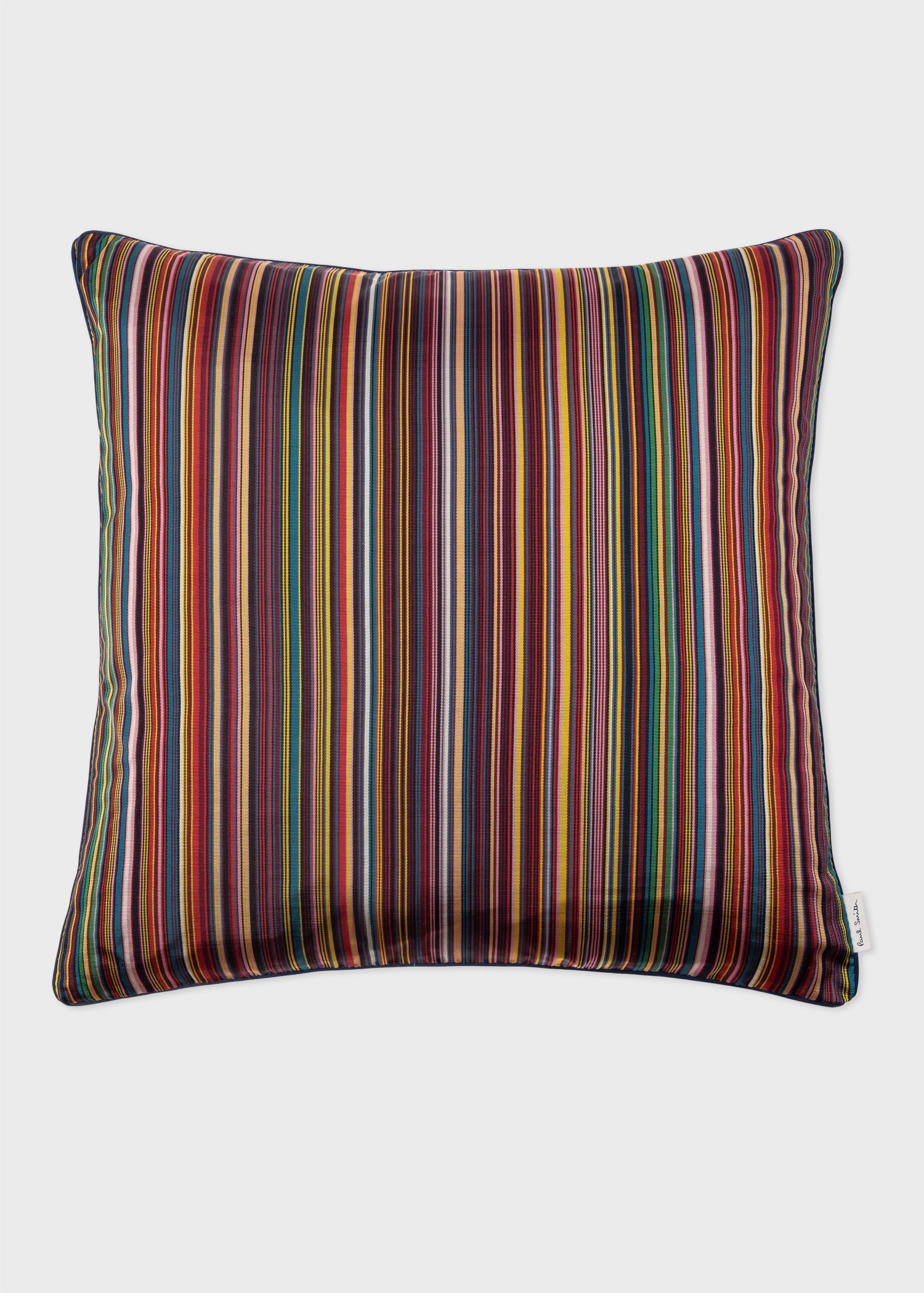 'Signature Stripe' Silk Cushion - 1