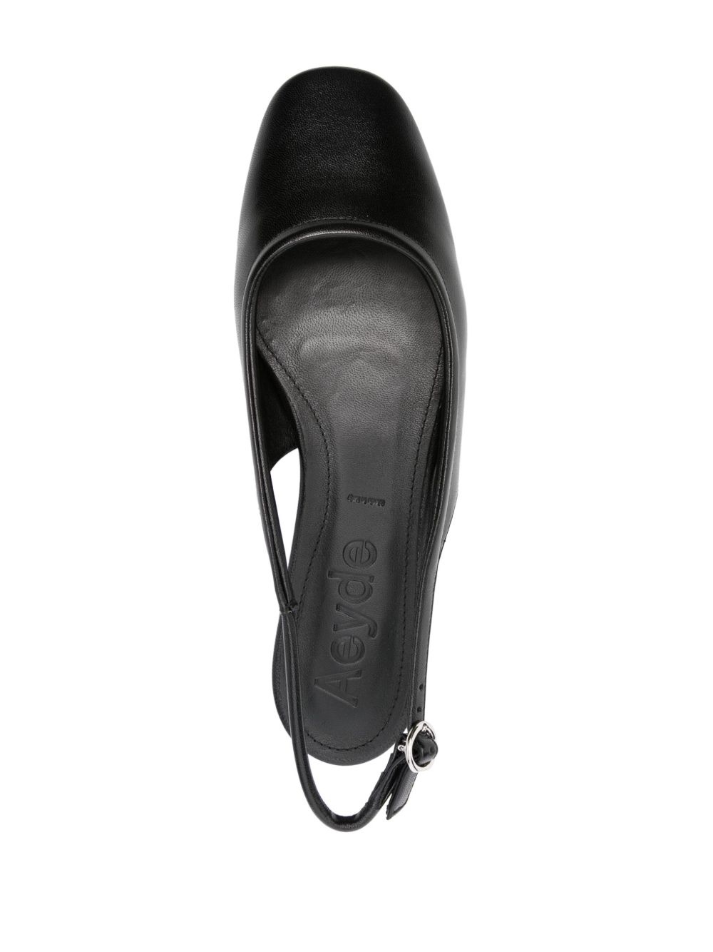 slingback leather ballerina shoes - 4