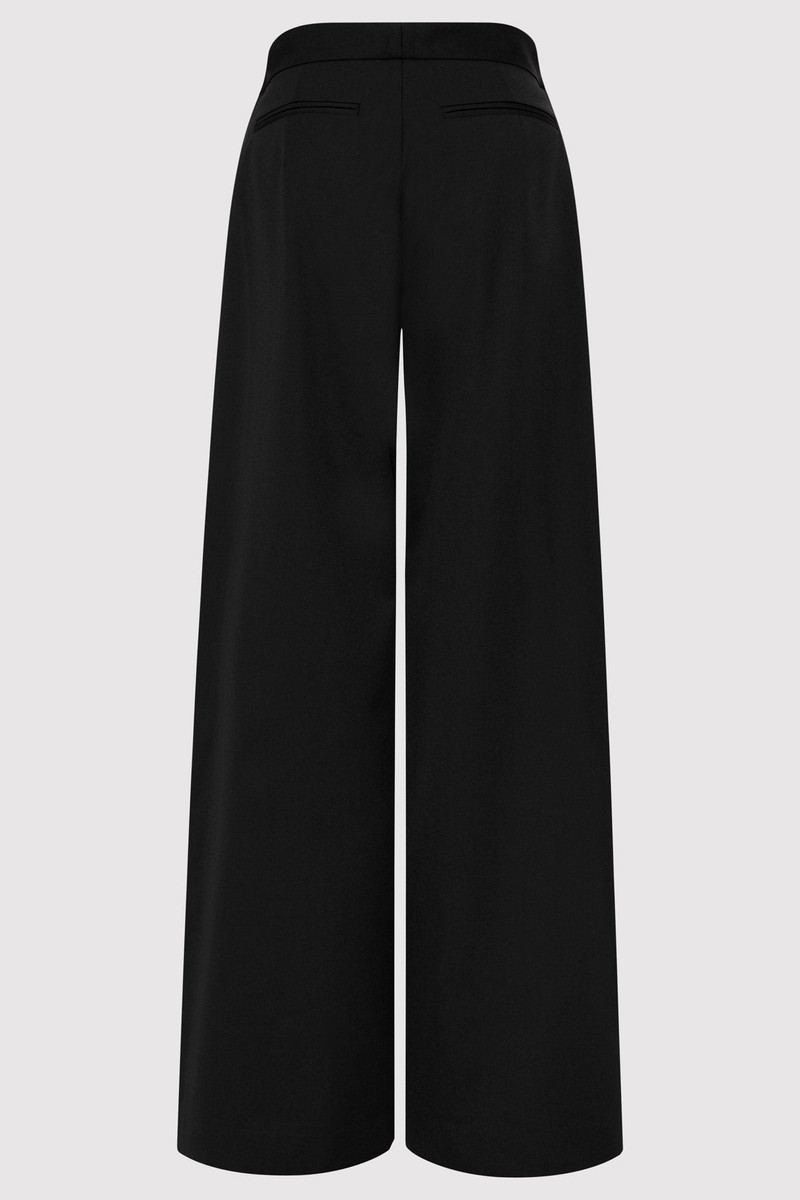 ST. AGNI Fold Trousers - Black outlook
