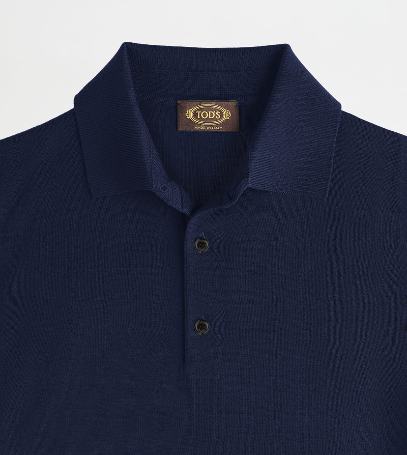 POLO SHIRT IN T15 WOOL - BLUE 6