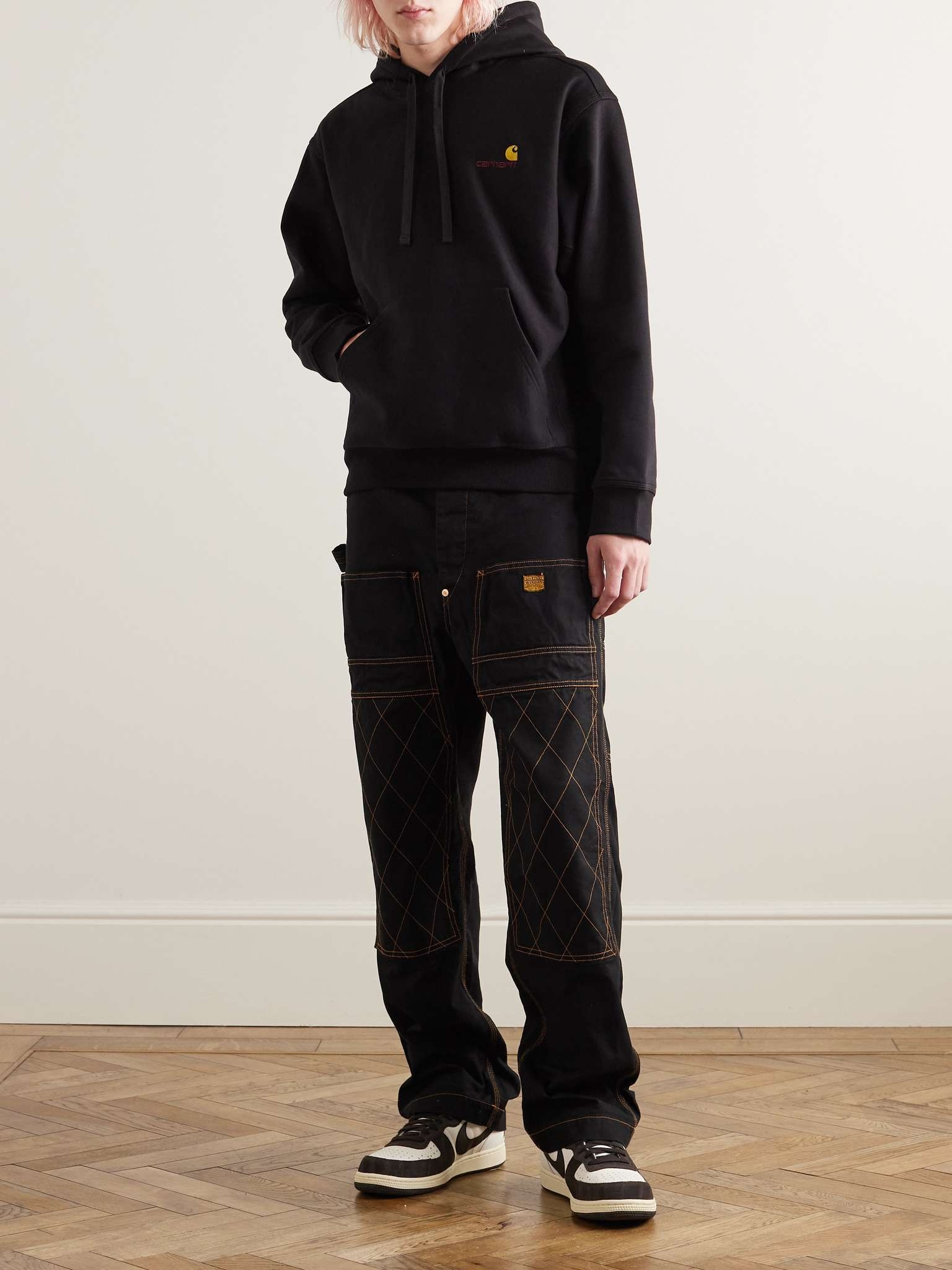 American Script Logo-Embroidered Cotton-Blend Jersey Hoodie - 2