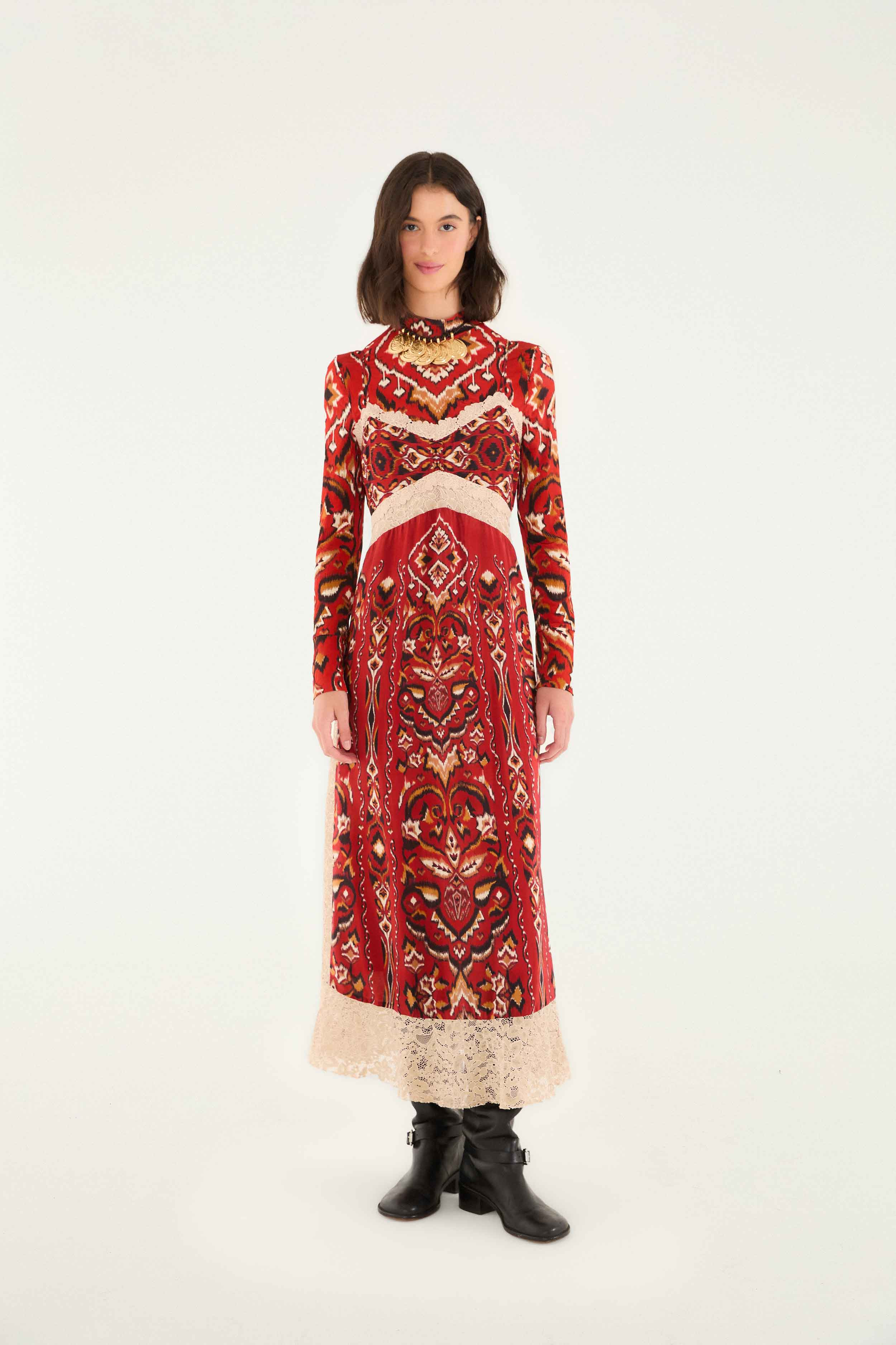 Cream Ainika Pineapple Ikat Blouse - 2