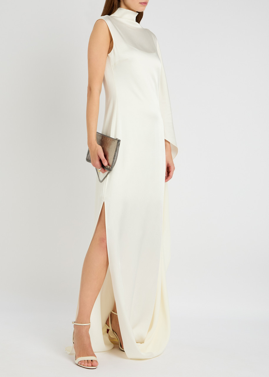Stella Mccartney Draped Asymmetric Satin-crepe Gown - 4