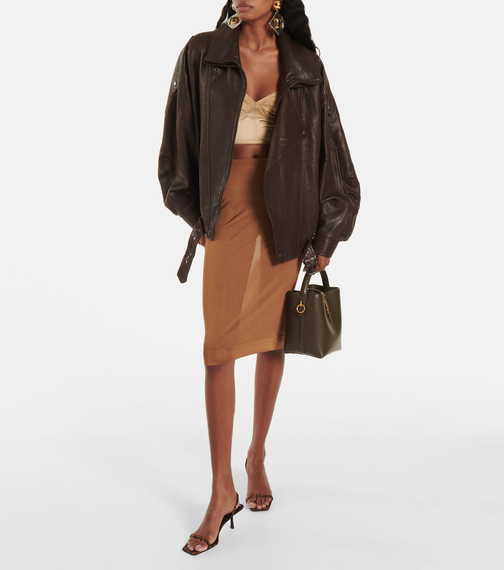 Oversized leather jacket - 2