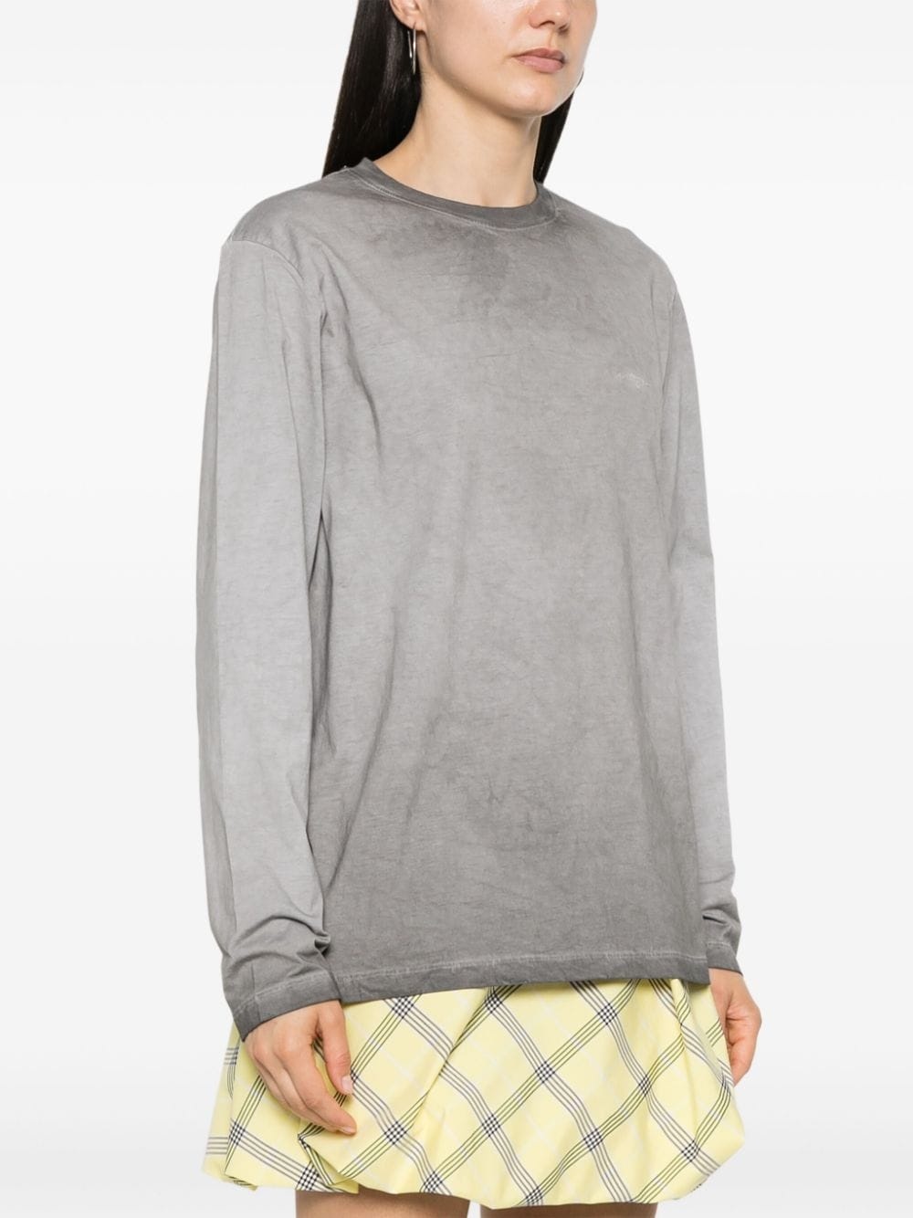 logo-embroidered cotton T-shirt - 3