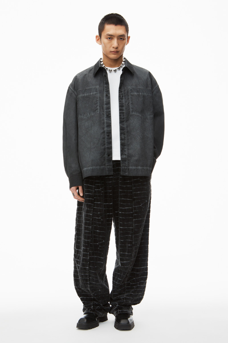 Alexander Wang oversized buttondown shirt with patch pockets in cotton outlook