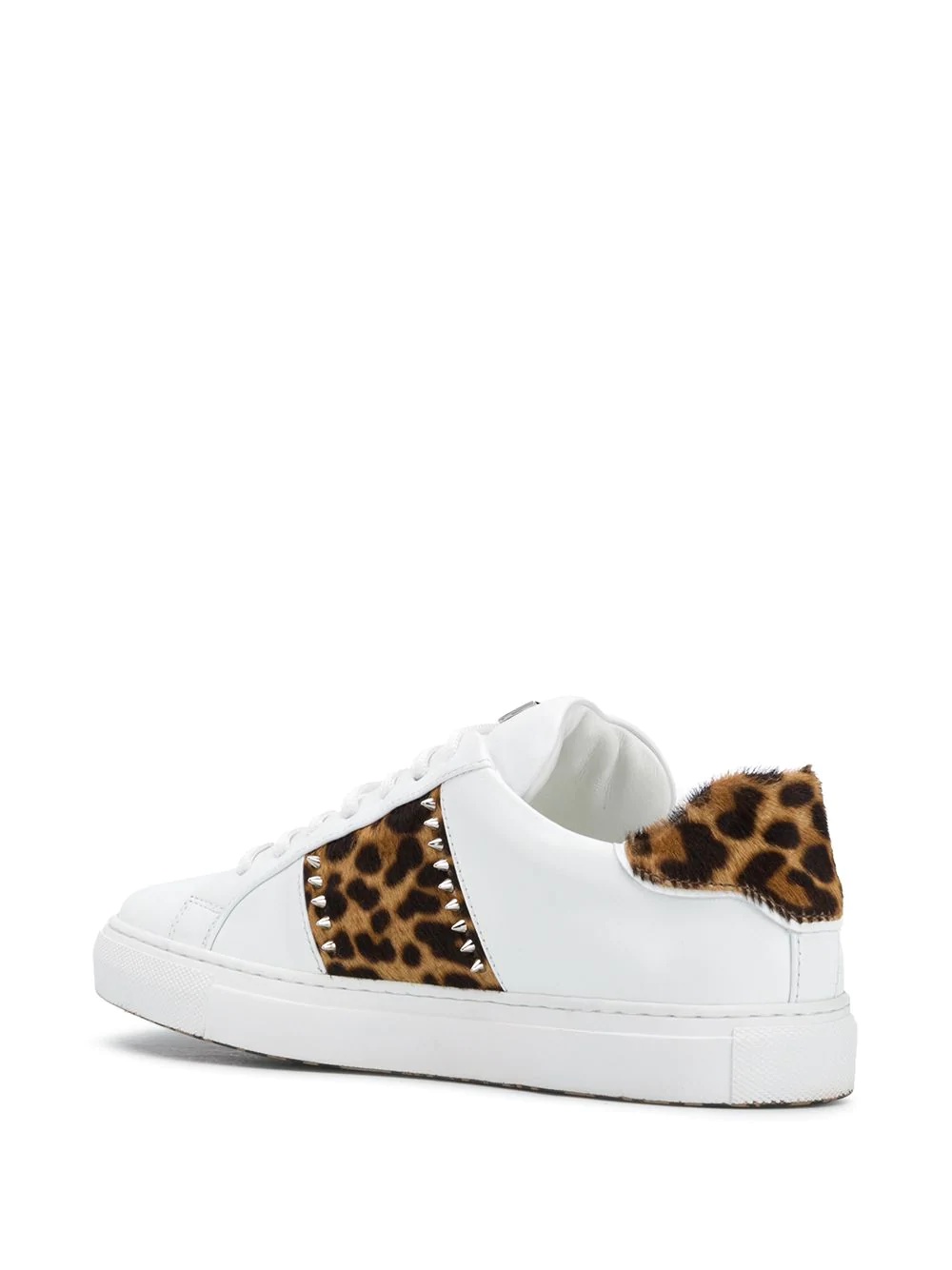 leopard-print low-top sneakers  - 3